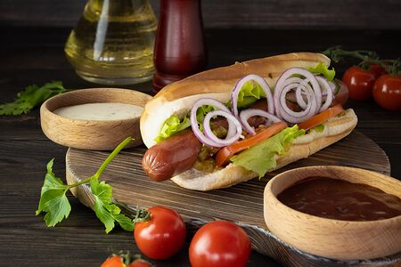 Хот-дог на углях