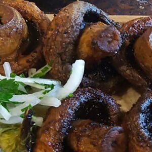 Шампиньоны на мангале