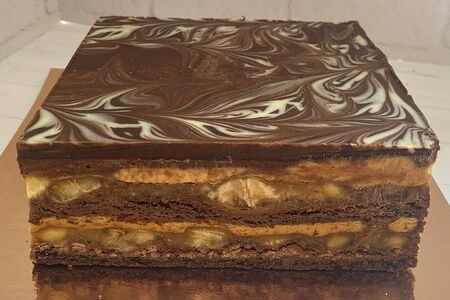 Фреш-торт Банан-шоколад с солёной карамелью