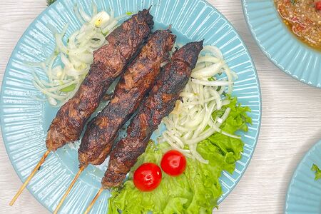 Сувлаки из печени в сетке