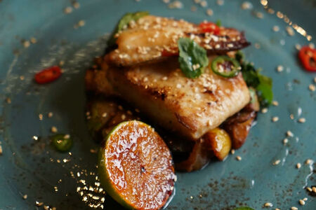 Палтус жареный