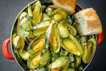 Мидии Сливки-шафран