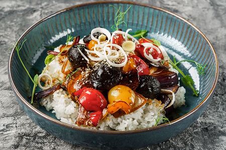 Азиатский рис с овощами