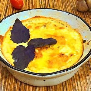 Запеканка Картофель, грибы шампиньоны, брокколи и ветчина 