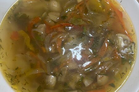 Суп с грибами и овощами