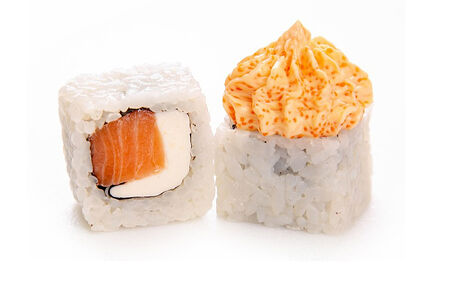 Лава с жареным лососем