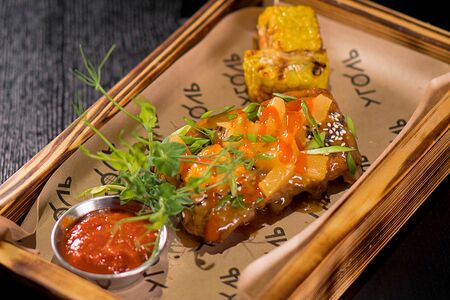 Ребра в соусе Jack Daniels