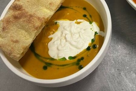 Крем суп из батата и моркови