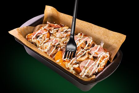 Ланч-бокс с ветчиной и грибами