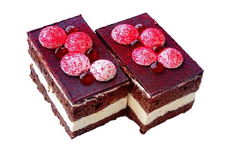 Пирожное бисквитное с какао Шоколадно-вишневое
