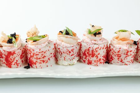 Фила с креветками и чили мармеладом