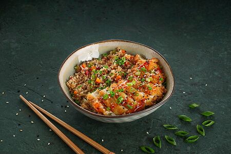 Рис с курицей кацу