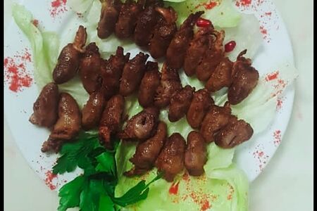 Шашлык из куриных сердечек