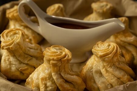 Хинкали с бараниной жареные