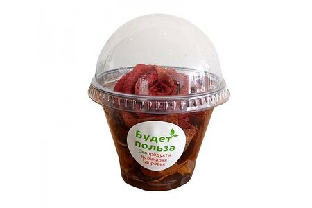 Набор пастилы и фрипсов с цветком в стакане