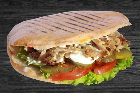 Донер в лепешке с курицей