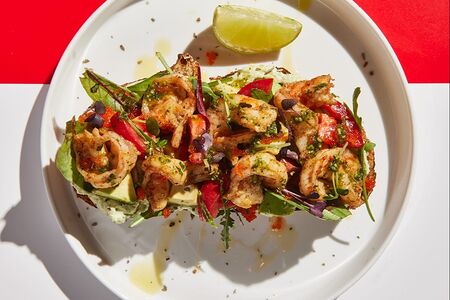 Брускетта с креветками