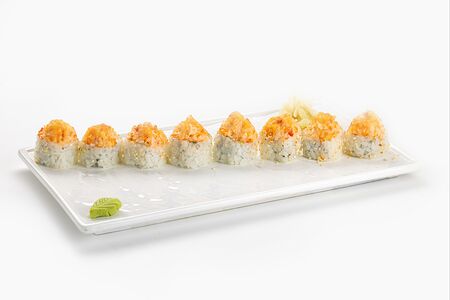 Запеченный ролл с камчатским крабом