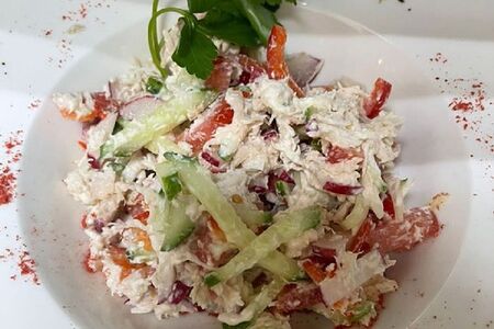 Ацицели с курицей и овощами