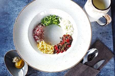 Окрошка с языком