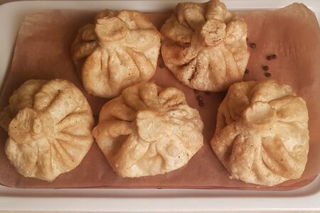 Хинкали с бараниной жареные