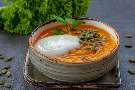 Крем-суп из тыквы со сливками