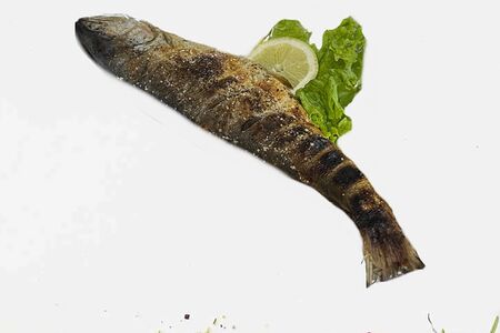 Сибас на мангале