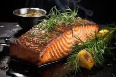 Семга на мангале