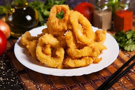 Кальмар в сухарях