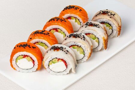 Ролл Филадельфия угорь и лосось