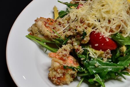 С креветками и киноа