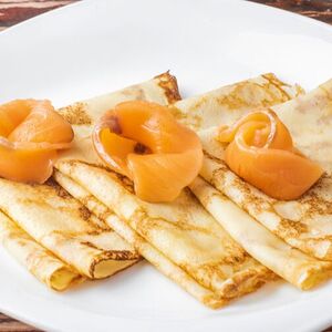 Блинчики с семгой