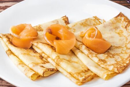 Блинчики с семгой