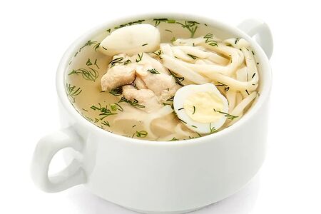 Куриный суп с домашней лапшой