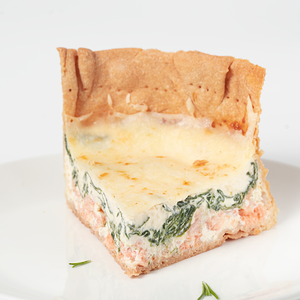 Киш форель - шпинат