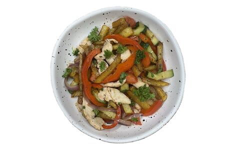 Картофель с мясом птицы