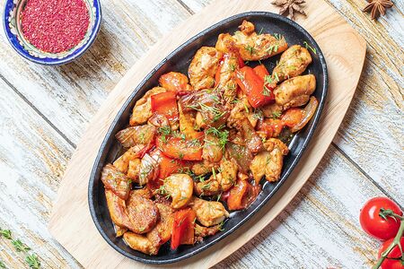 Курица на жаровне