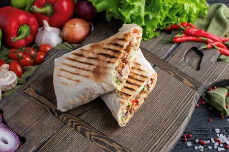 Шаурма со свининой мини