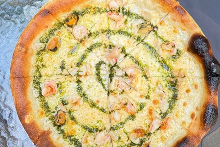 Морепродукты и песто