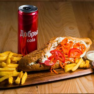  Комбо Гирос в булочке 