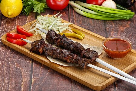 Шашлык из говяжьей печени