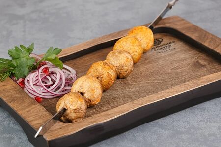 Грибы на мангале