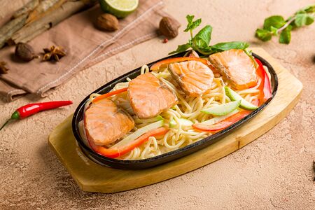 Паста с лососем