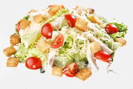 Салат Цезарь с сёмгой