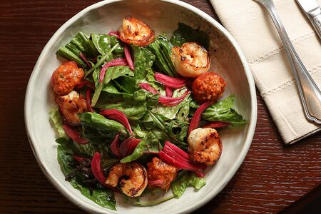 Салат с креветками