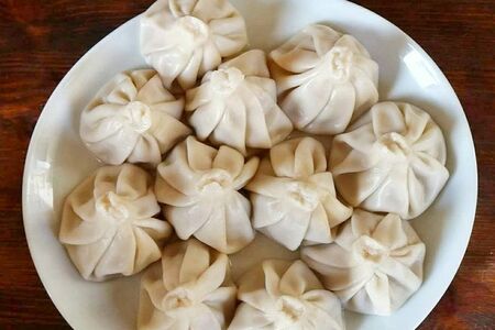 Хинкали со свининой и говядиной