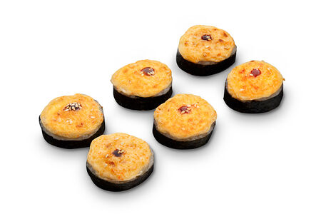 Ролл запеченный с крабом под сырным соусом