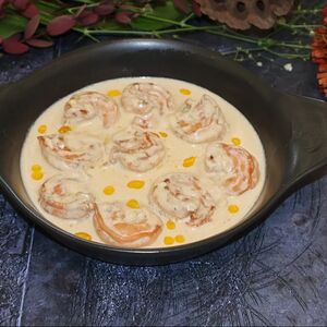 Креветки тигровые в соусе Блю чиз