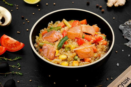 Тяхан с лососем