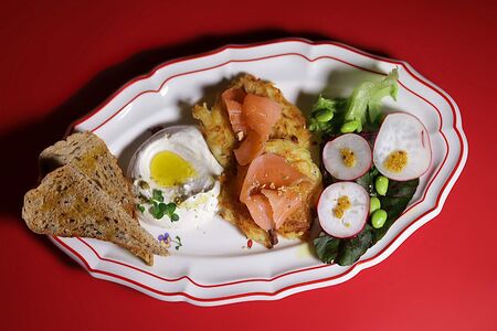 Драники с лососем